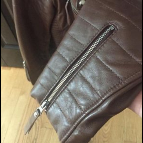 Genuine Leather Moto Jacket - Picture 4 of 5